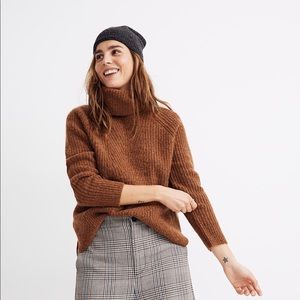 Madewell Mercer Turtleneck Sweater — Brown — XXS
